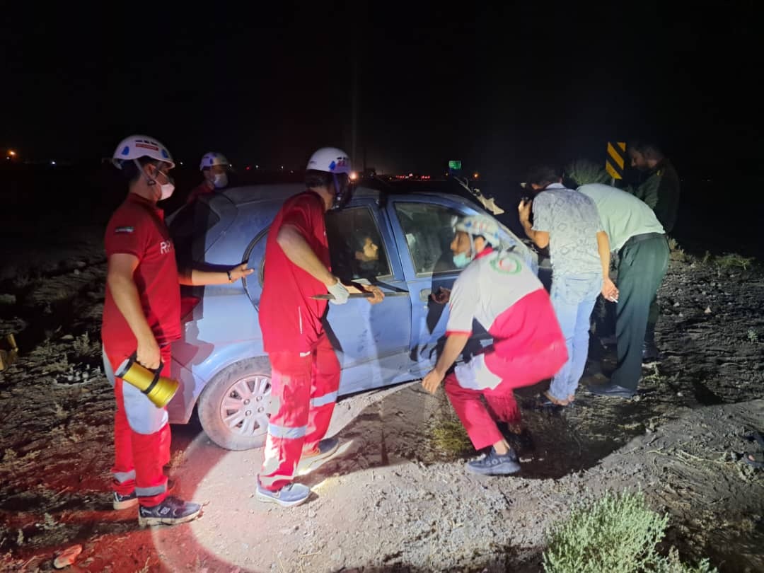 واژگونی تیبا در محور رفسنجان ـ کرمان یک مصدوم برجا گذاشت